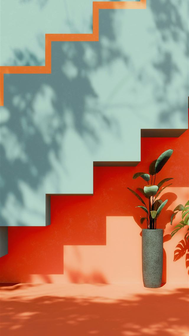 1290x2796 a couple of potted plants sitting on top of a set ... -  iPhone Wallpaper