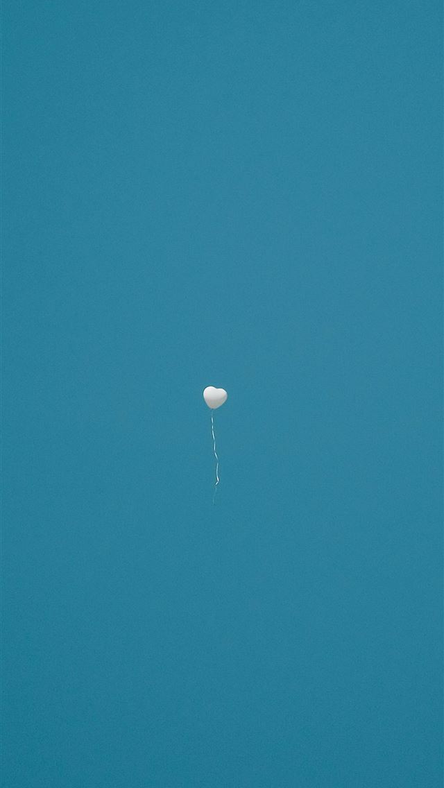 1290x2796 a white balloon floating in a blue sky - balloon iPhone Wallpaper