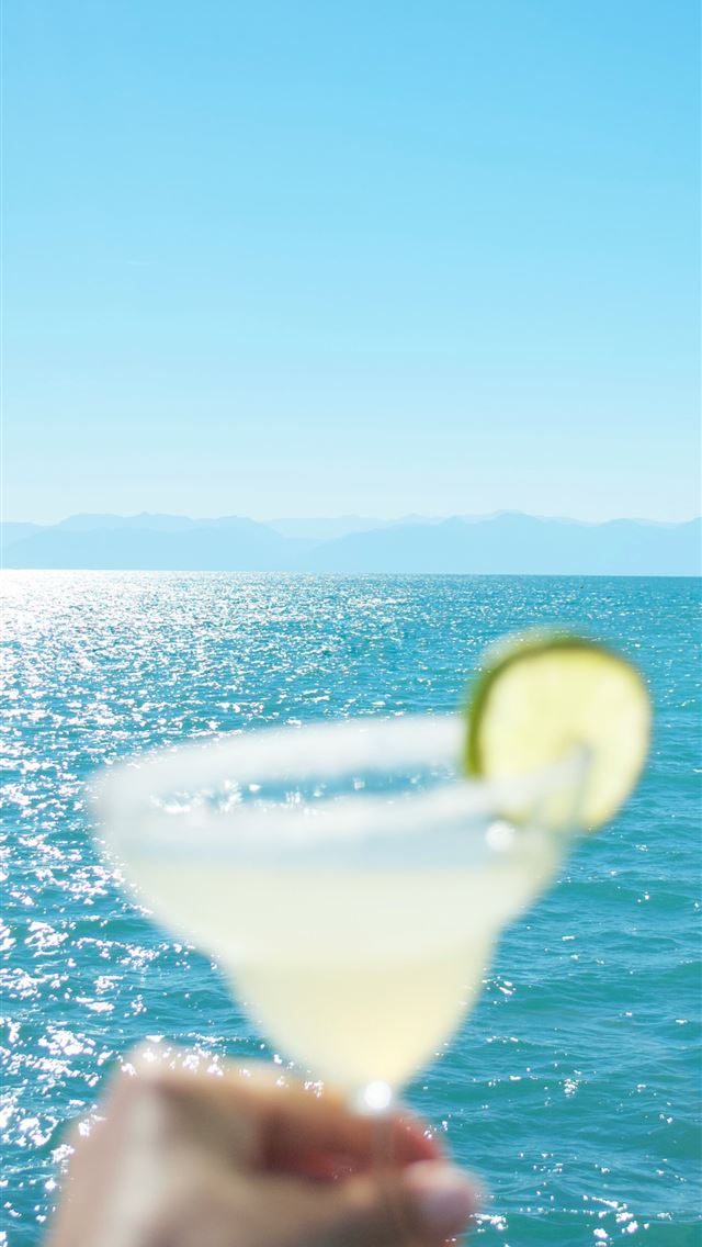 1290x2796 a person holding a martini glass with a lime slice... -  iPhone Wallpaper