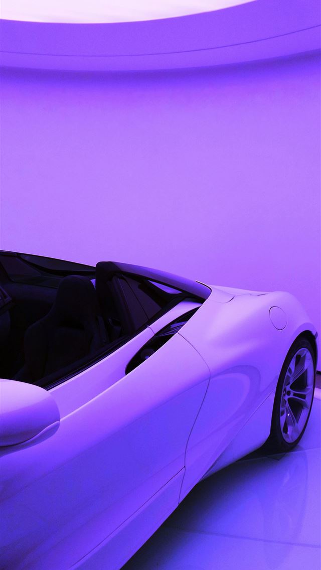 640x1136 parked white convertible coupe inside building -  iPhone Wallpaper