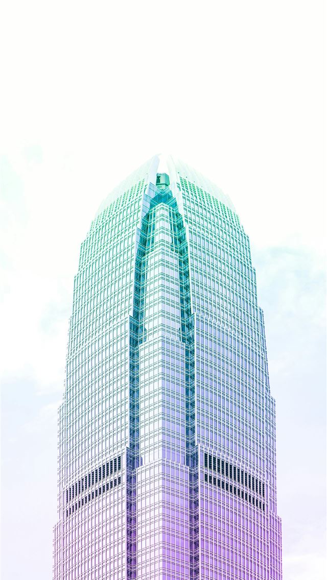 1290x2796 low angle photography of teal and pink highrise bu... - building iPhone Wallpaper