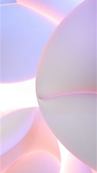 Soft pastel spheres with gentle glowing light wallpaper