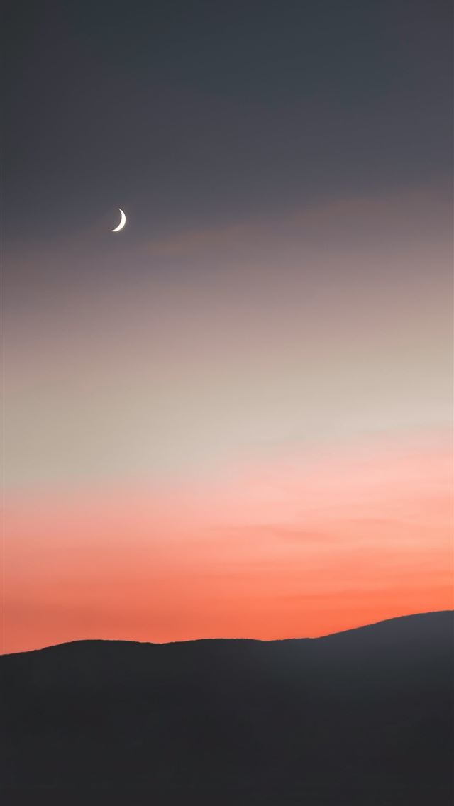 1290x2796 silhouette of mountain during sunset -  iPhone Wallpaper