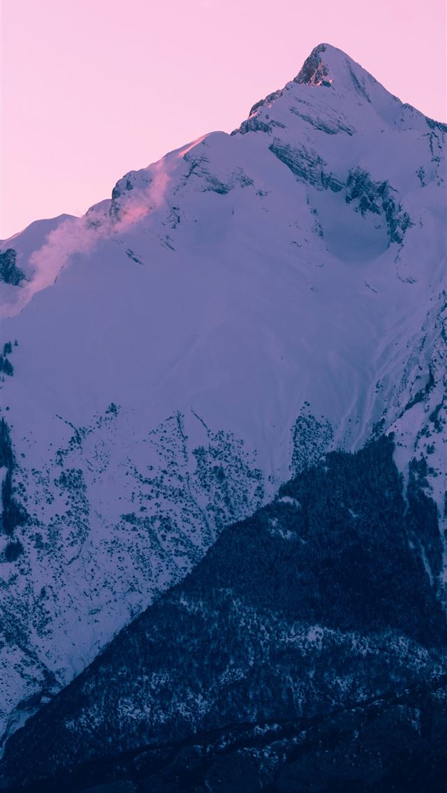 640x1136 snow covered mountain at daytime -  iPhone Wallpaper