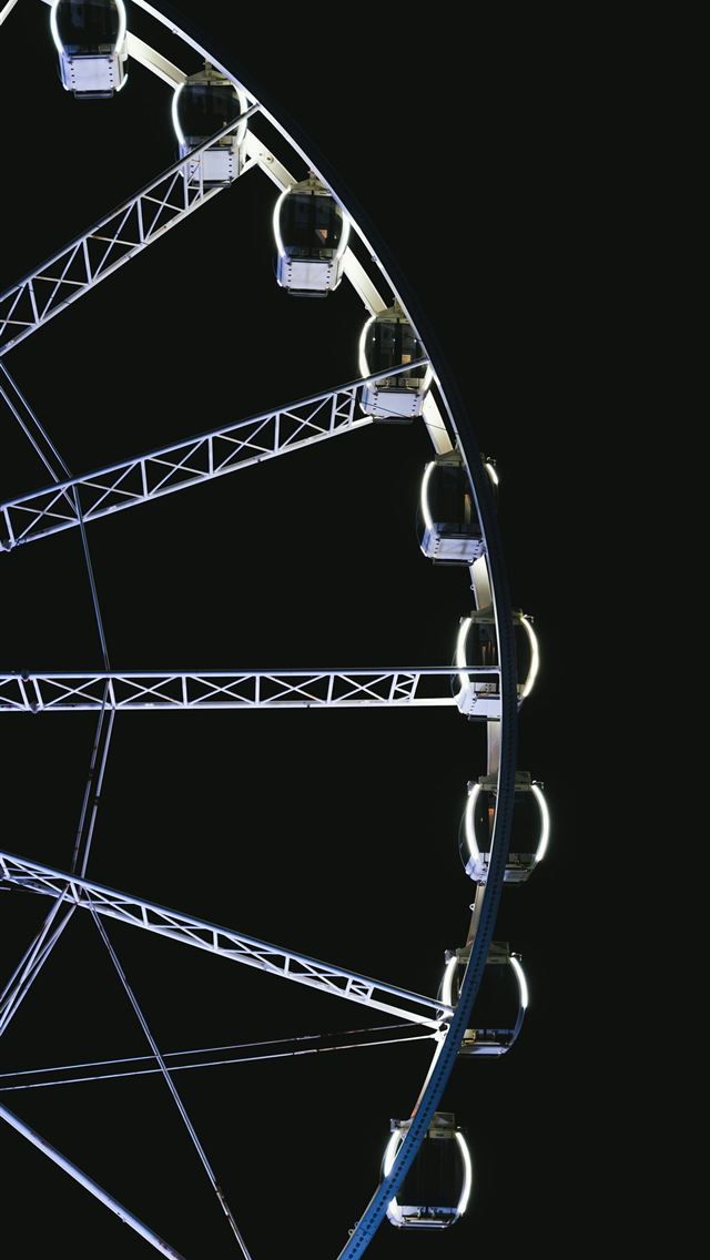 1290x2796 a ferris wheel lit up against a black background - pattern iPhone Wallpaper