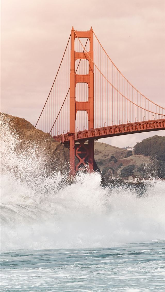 1290x2796 Golden Gate Bridge - splash iPhone Wallpaper
