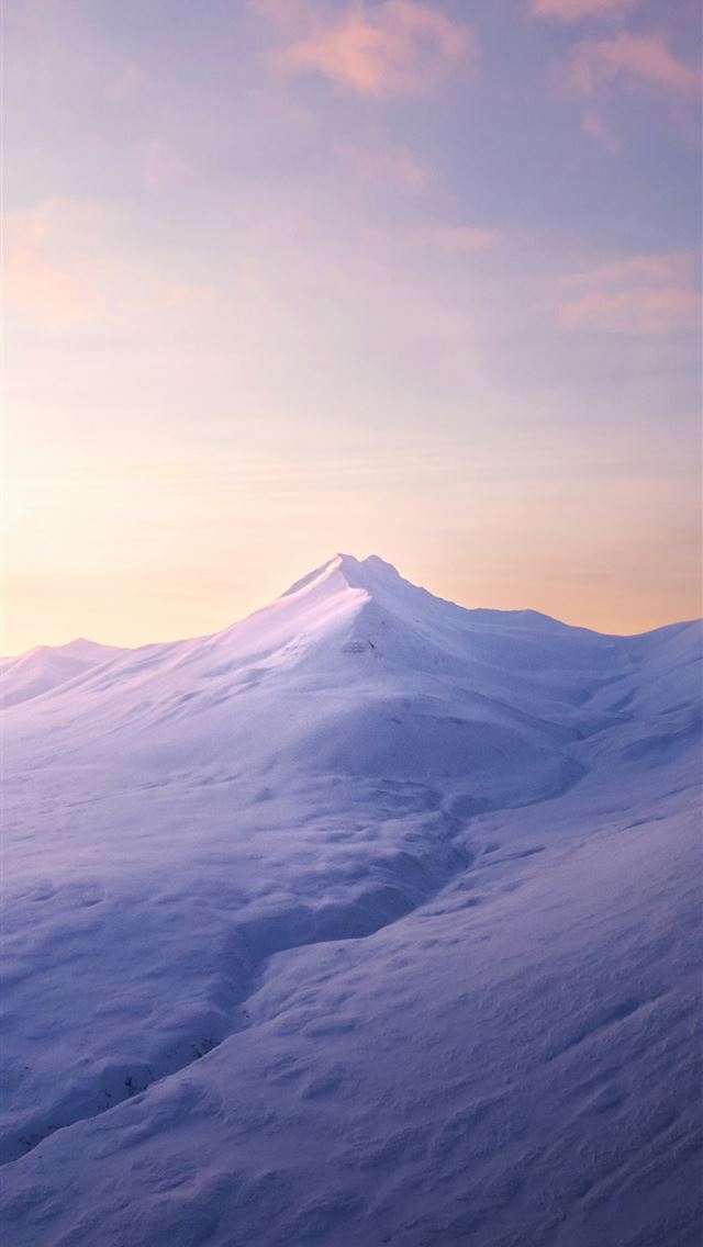 1290x2796 a snowy mountain with a sunset -  iPhone Wallpaper