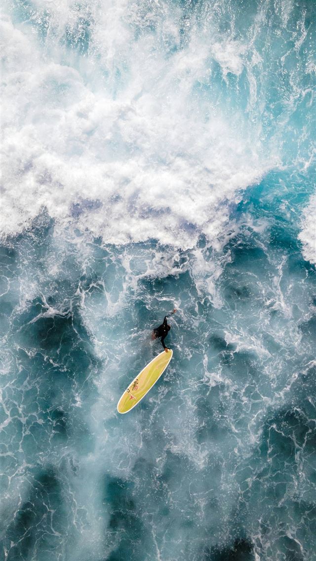 1290x2796 man in black wet suit surfing on sea waves during ... -  iPhone Wallpaper