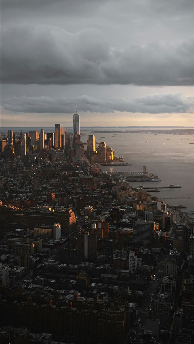 1290x2796 city skyline near body of water during night time -  iPhone Wallpaper