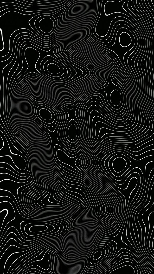 1290x2796 Abstract black and white wavy lines pattern - pattern iPhone Wallpaper