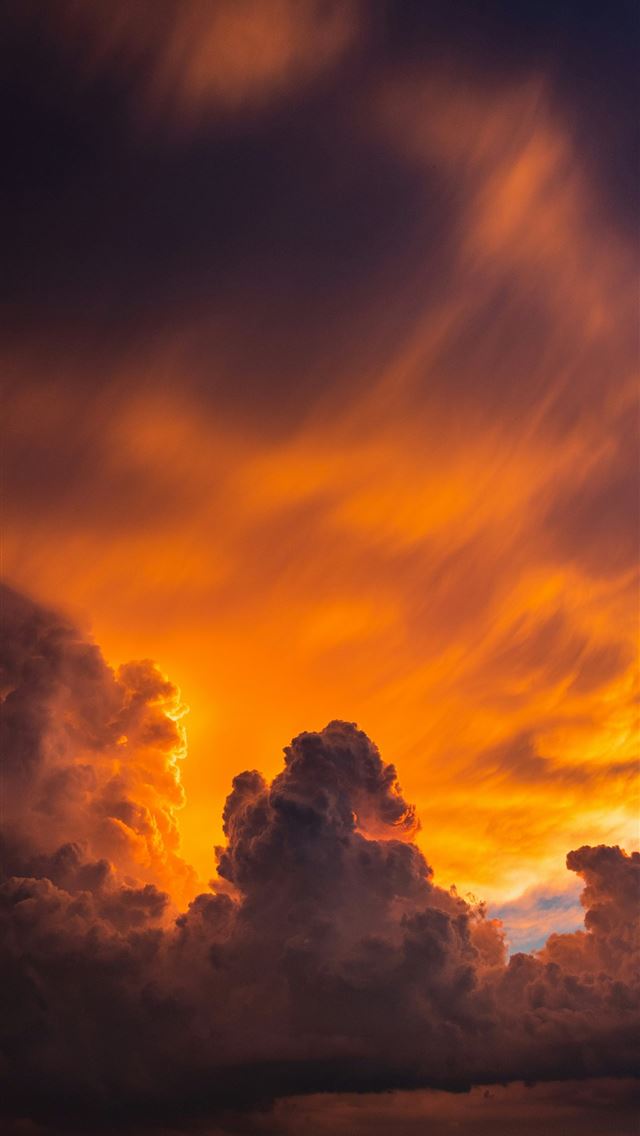 1290x2796 white clouds and blue sky during daytime - fire iPhone Wallpaper