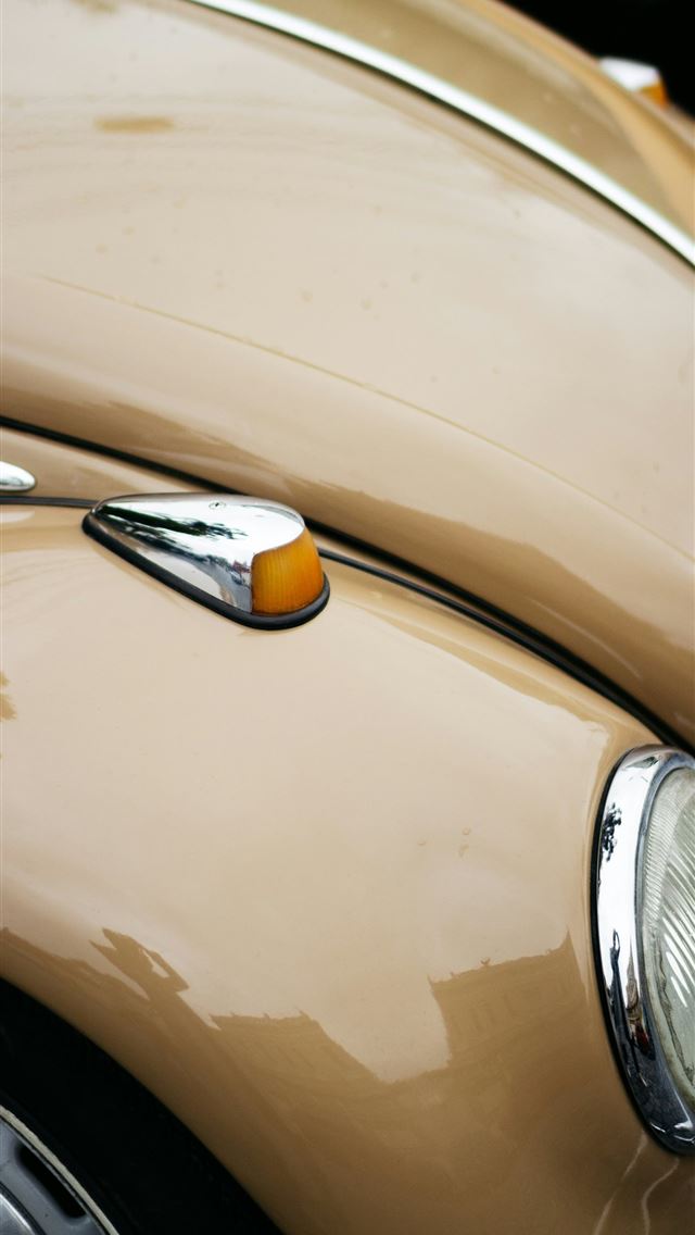 1290x2796 brown Volkswagen Beetle classic - vintage iPhone Wallpaper