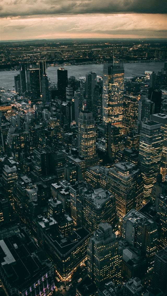 1290x2796 aerial photography of city buildings -  iPhone Wallpaper