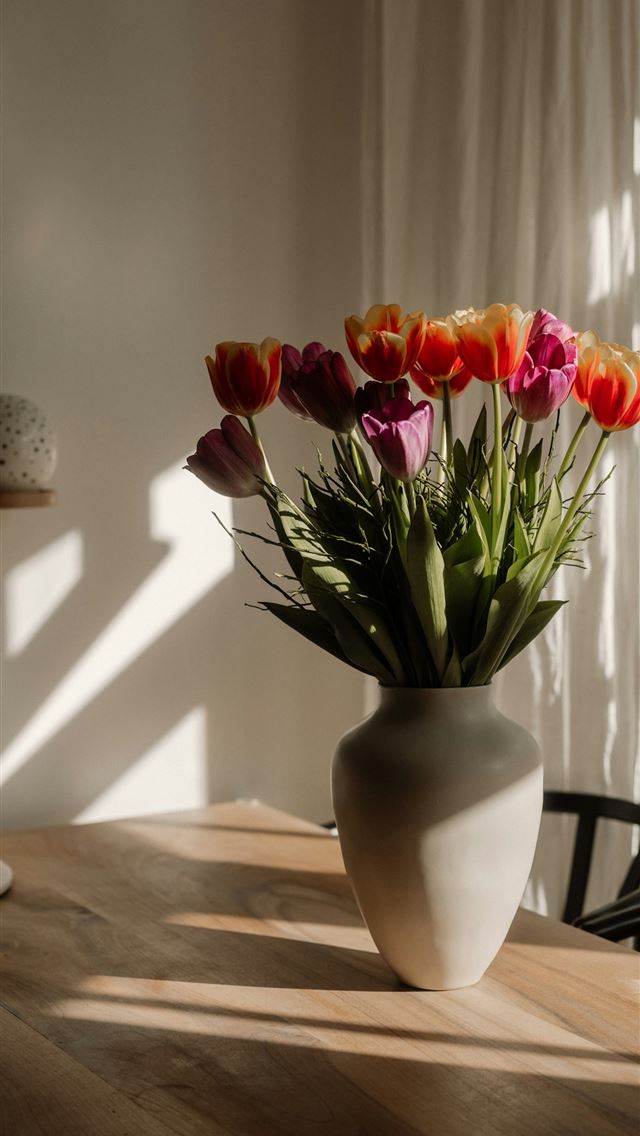 1290x2796 a white vase filled with lots of flowers on top of... -  iPhone Wallpaper