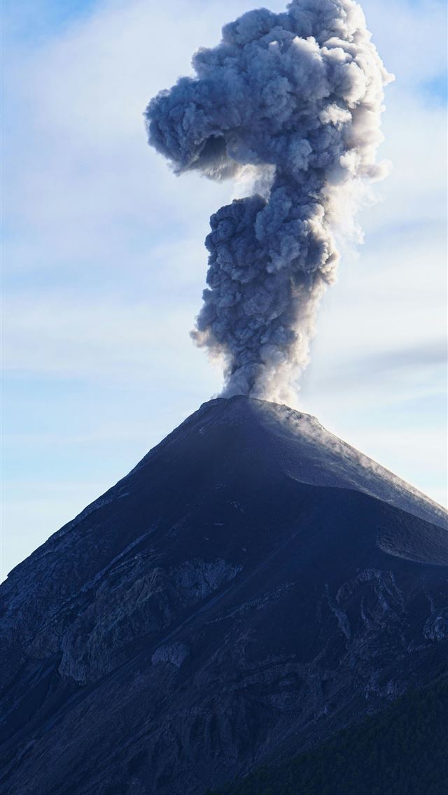 1290x2796 a large plume of smoke coming out of the top of a ... - weather iPhone Wallpaper