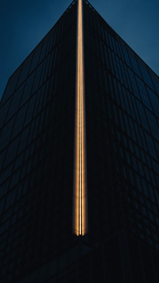1290x2796 Modern skyscraper with a bright light strip -  iPhone Wallpaper