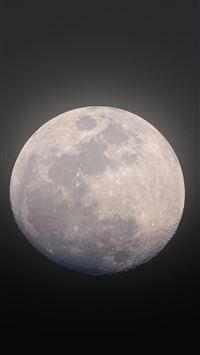 Full moon glowing in the dark night sky wallpaper