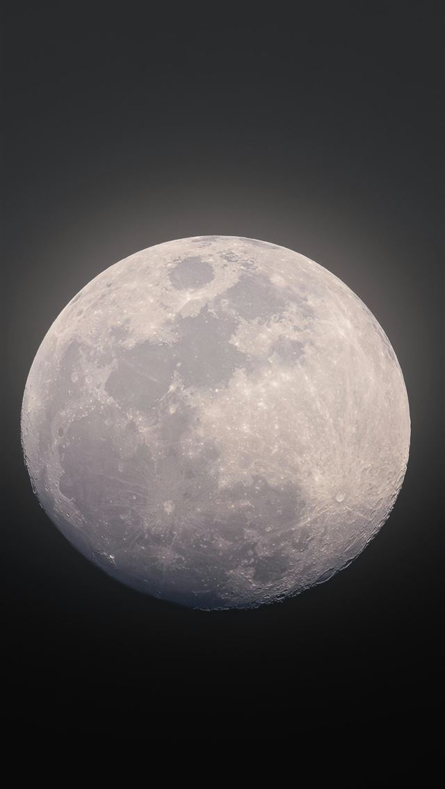 1290x2796 Full moon glowing in the dark night sky - night sky iPhone Wallpaper