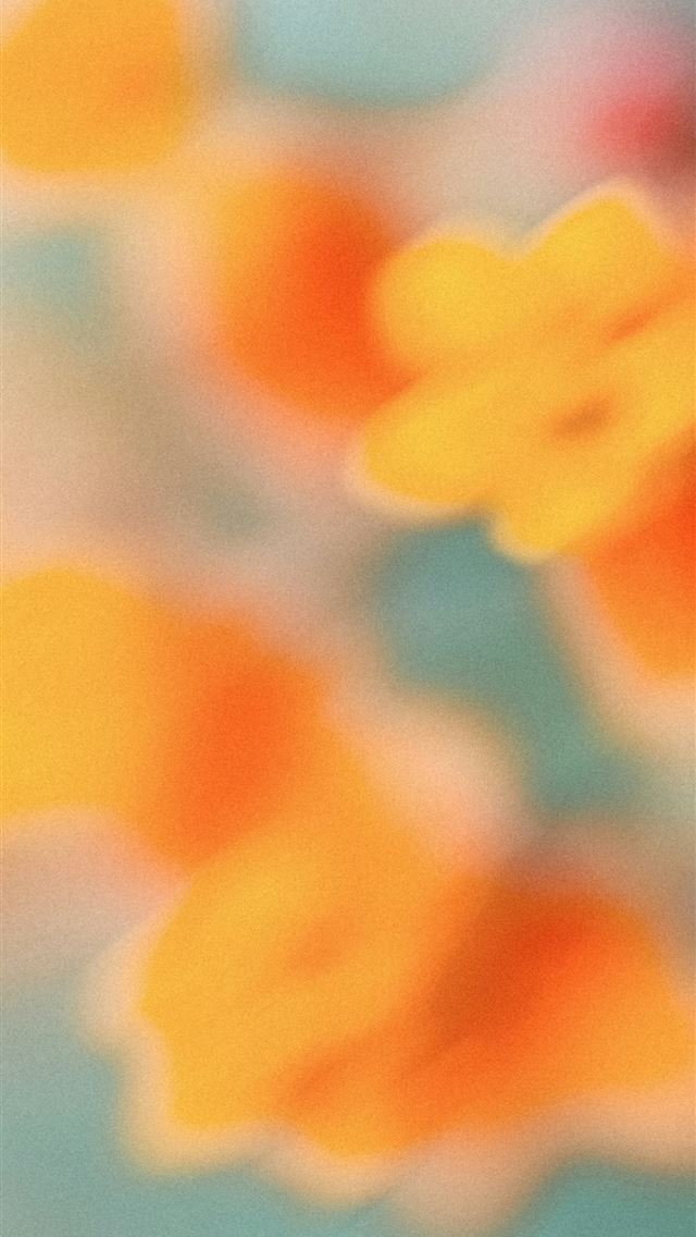 1290x2796 a blurry photo of orange and yellow flowers -  iPhone Wallpaper