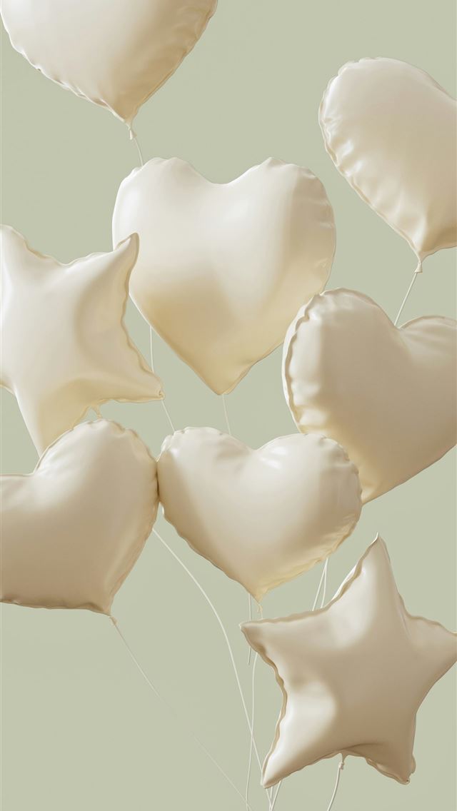 1290x2796 A bunch of heart and star balloons floating in the... -  iPhone Wallpaper