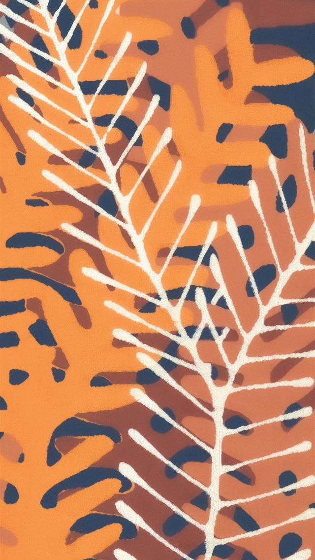 1290x2796 A close up of a plant with orange leaves - pattern iPhone Wallpaper