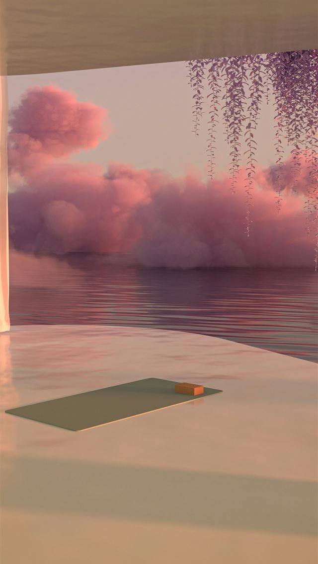 1242x2688 a room with a view of the water and clouds -  iPhone Wallpaper