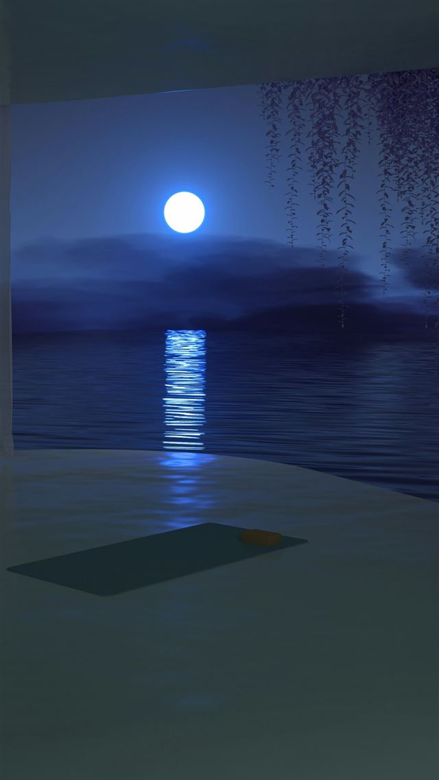 1242x2688 a room with a view of the ocean at night -  iPhone Wallpaper