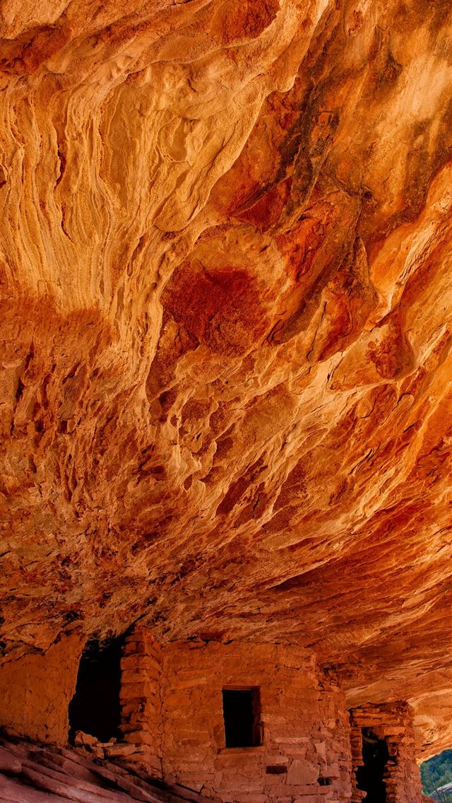 640x1136 brown concrete building during daytime - cave iPhone Wallpaper
