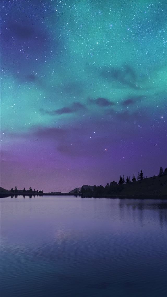 640x1136 lake cyan calm water reflection northern lights 4k - reflection iPhone Wallpaper