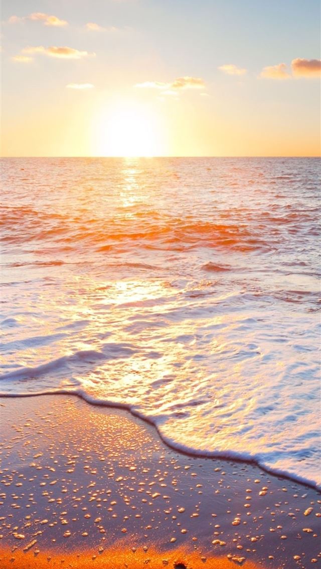 beach shore sunset iPhone wallpaper 