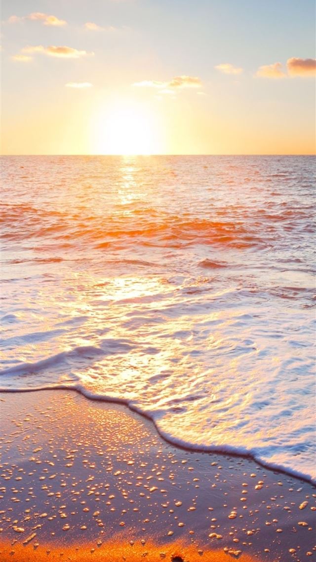 640x1136 beach shore sunset -  iPhone Wallpaper