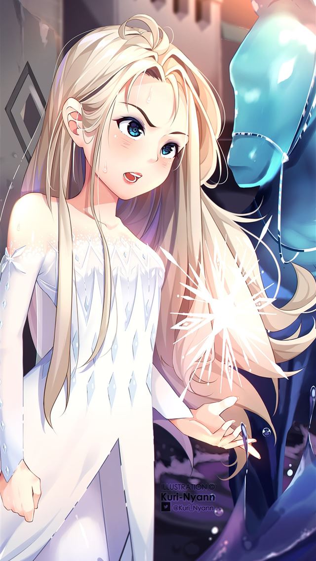 640x1136 frozen elsa the savior - digital art iPhone Wallpaper
