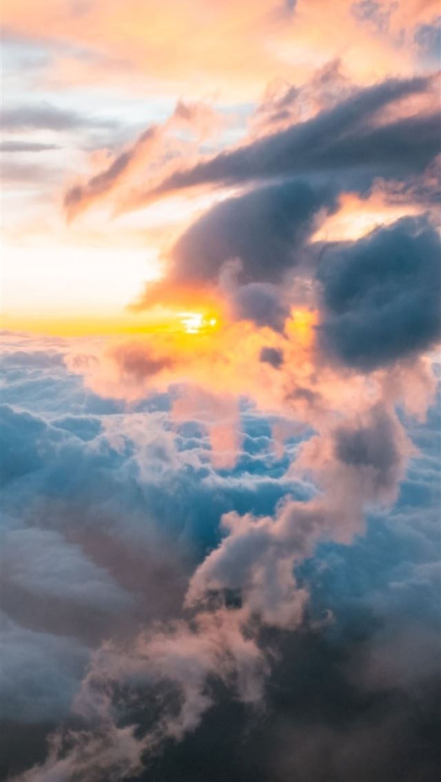 640x1136 clouds sunrises mount fuji - mount fuji iPhone Wallpaper