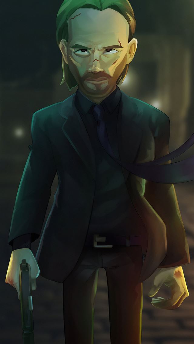 640x1136 john wick 4k art - artwork iPhone Wallpaper
