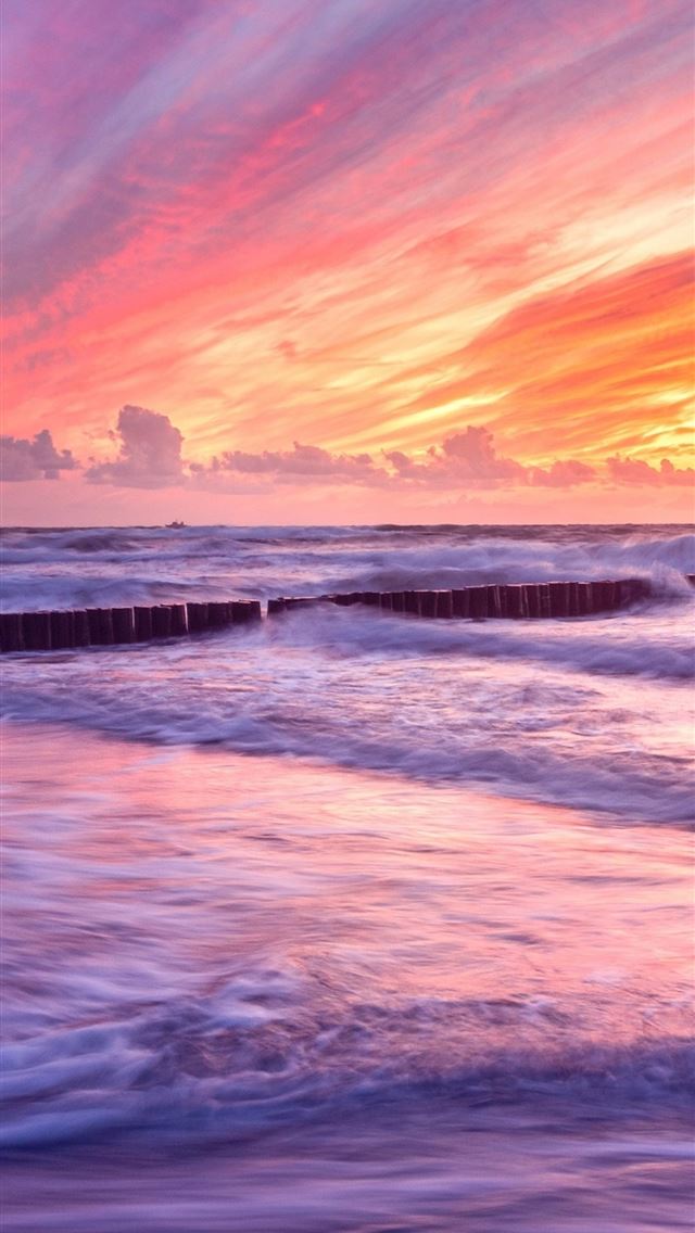 640x1136 baltic sea sunset - sea iPhone Wallpaper