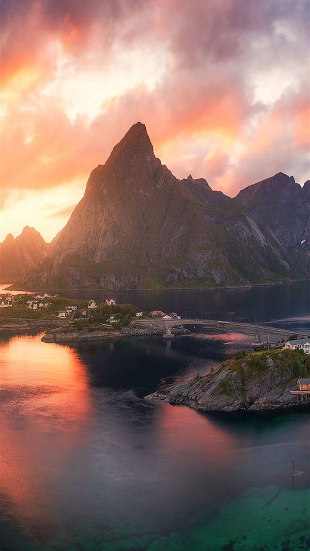 640x1136 mountains reflection sunlight - mountains iPhone Wallpaper