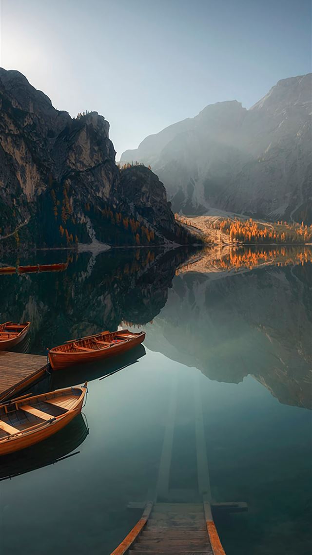 640x1136 sun ray boat reflection landscape - lake iPhone Wallpaper