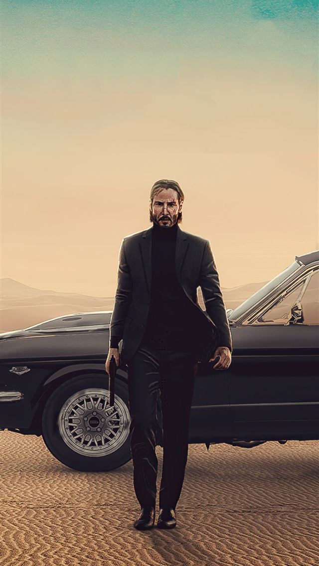 640x1136 john wick with mustang - john wick iPhone Wallpaper
