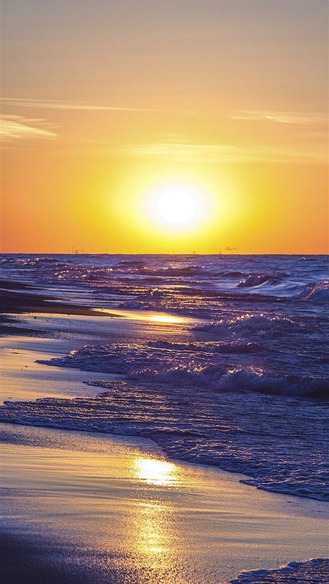640x1136 lake michigan sunset - lake iPhone Wallpaper