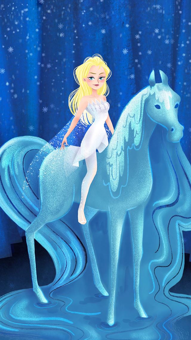 640x1136 elsa frozen artwork 4k - behance iPhone Wallpaper