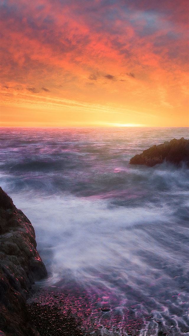 sunrise along the coast of maine iPhone wallpaper 
