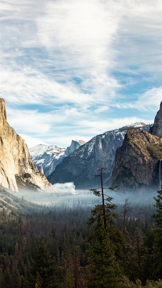 640x1136 yosemite valley beautiful view - mountains iPhone Wallpaper