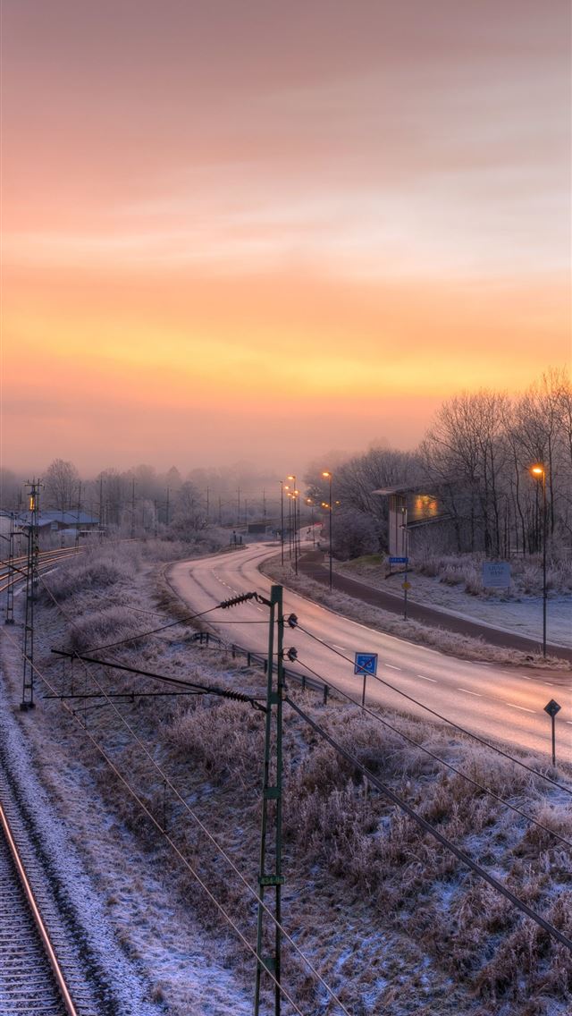 640x1136 winter snow roads 5k - 5k iPhone Wallpaper