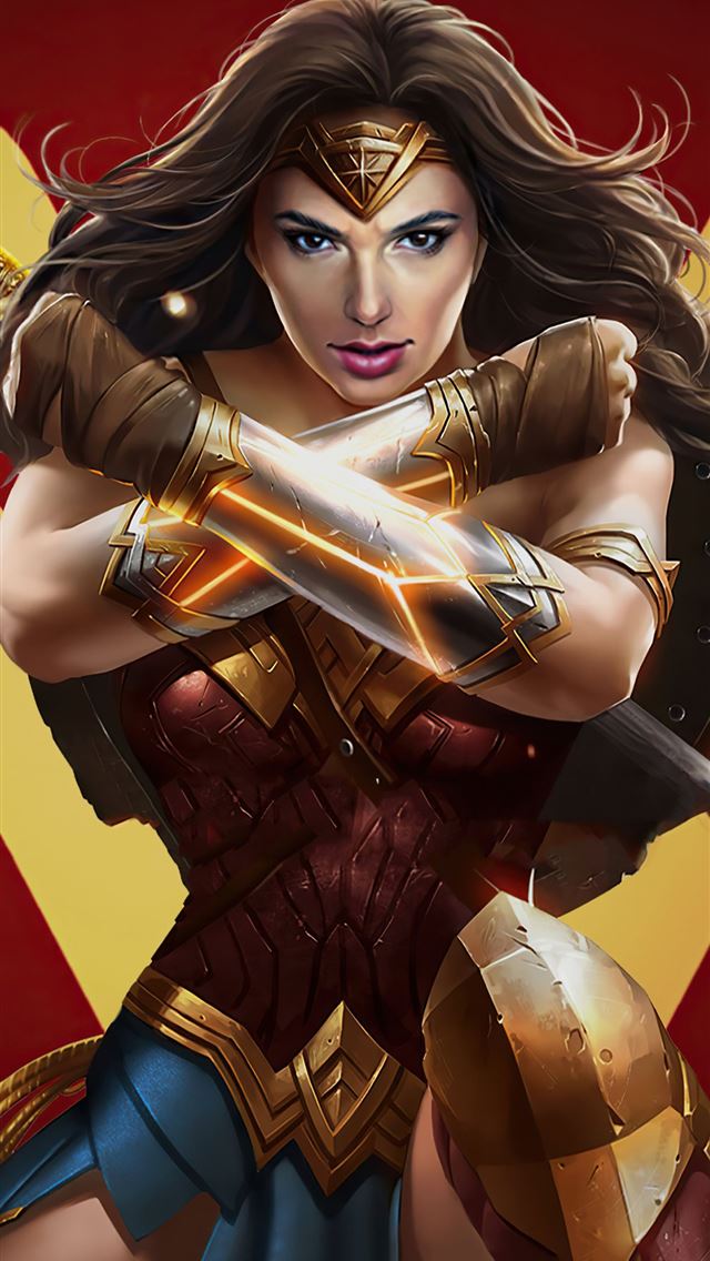 640x1136 wonder woman dc injustice 2 mobile - wonder woman iPhone Wallpaper