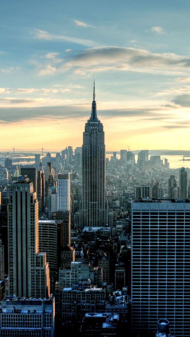 640x1136 Empire State City - sky iPhone Wallpaper