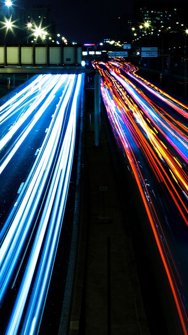 640x1136 Highway Lights - lights iPhone Wallpaper