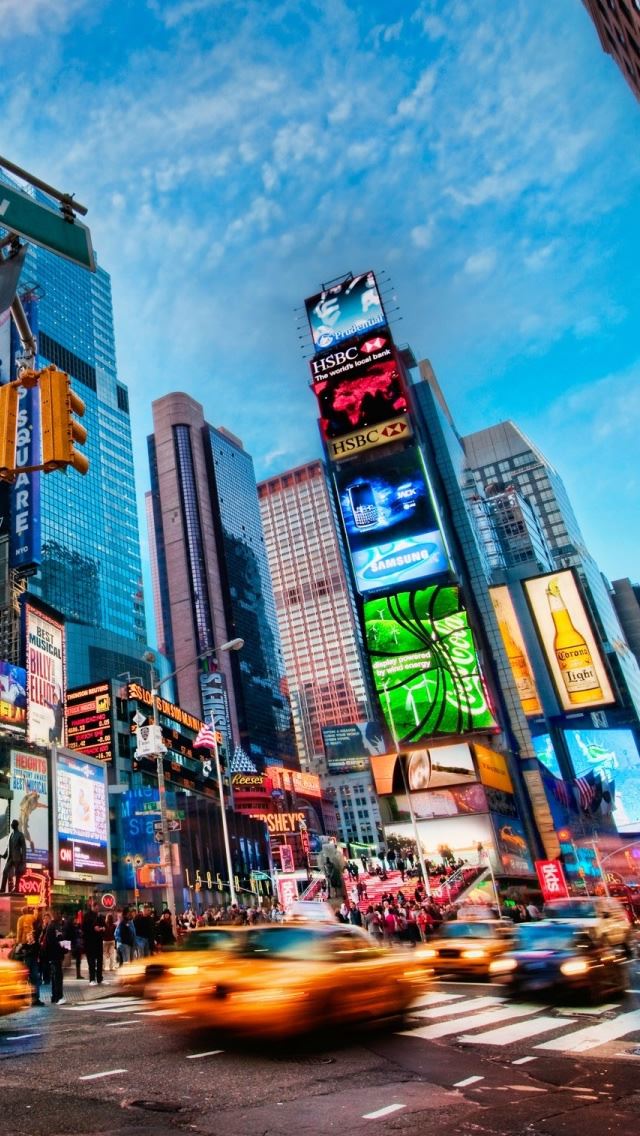 640x1136 Times Square New York - tower iPhone Wallpaper