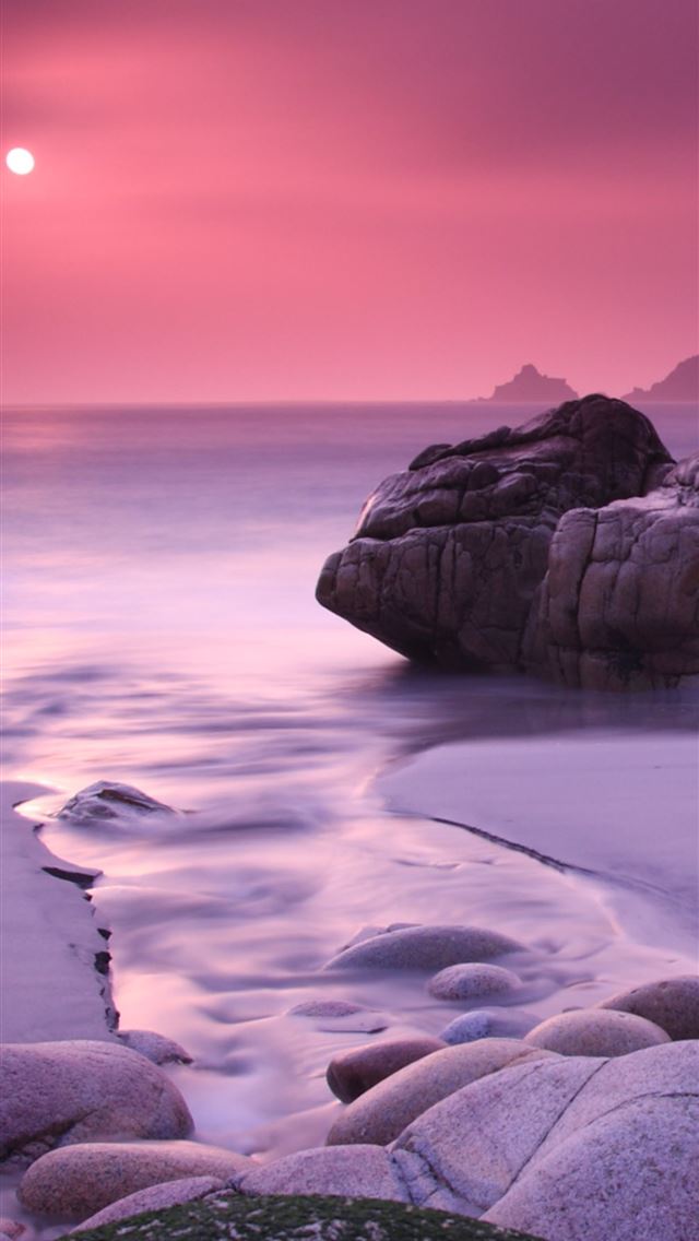 640x1136 rock beach cool sunset - sunset iPhone Wallpaper