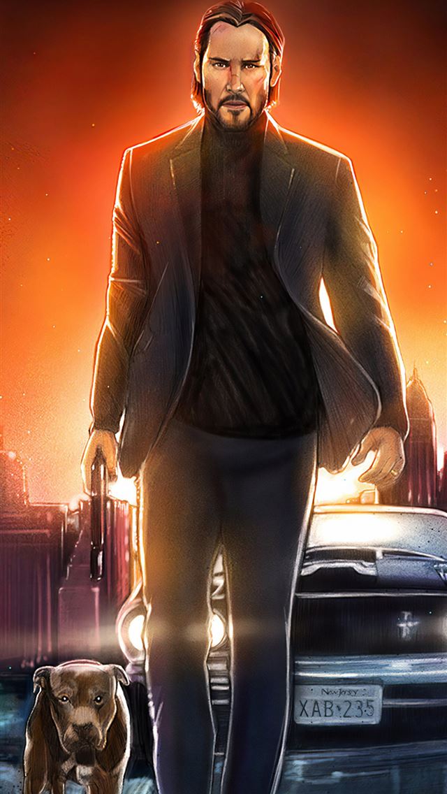 640x1136 keanu reeves john wick - artwork iPhone Wallpaper