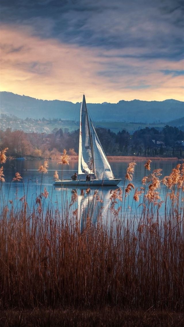 640x1136 boat nature lake - lake iPhone Wallpaper